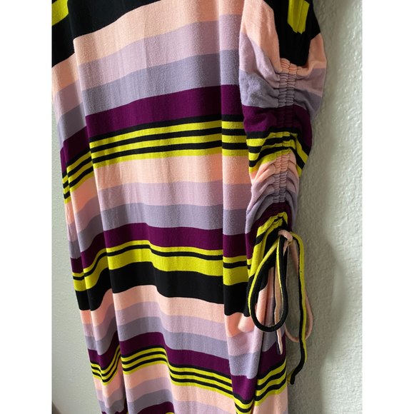 Torrid multi stripe jersey drawstring side t-shirt dress - Picture 7 of 13